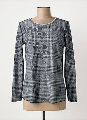 Top stretch manches longues gris CAPUCCINO femme