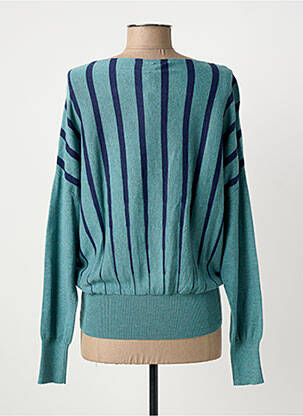 Pull tissage chiné manches longues bleu MARBLE femme