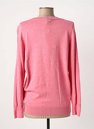 Pull tissage chiné manches longues rose MARBLE femme