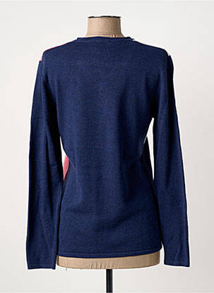 Pull tissage chiné manches longues bleu MARBLE femme