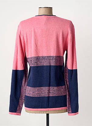 Pull tissage chiné manches longues rose MARBLE femme