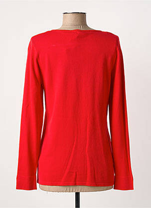 Pull coupe cintrée manches longues rouge MARBLE femme