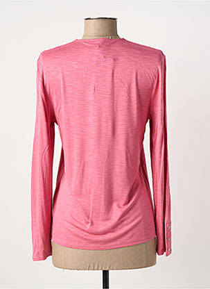 Pull coupe cintrée manches longues rose MARBLE femme