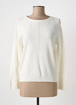 Pull resserrée sur le bas manches longues beige MARBLE femme
