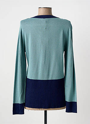 Pull coupe cintrée manches longues bleu MARBLE femme