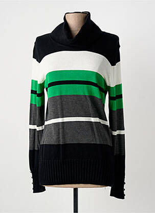 Pull col roulé coupe ajustée manches longues noir MARBLE femme
