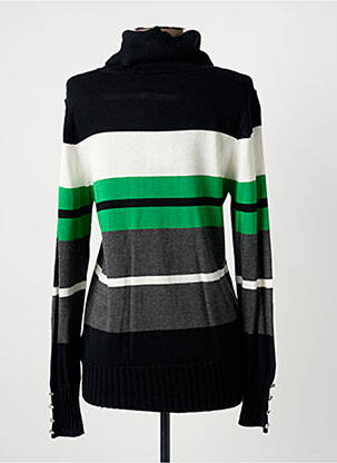Pull col roulé coupe ajustée manches longues noir MARBLE femme
