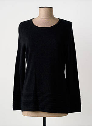Pull coupe cintrée manches longues noir MARBLE femme