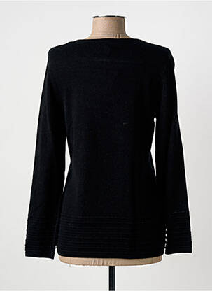 Pull coupe cintrée manches longues noir MARBLE femme