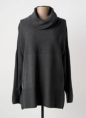 Pull col roulé tissage chiné manches longues gris MARBLE femme