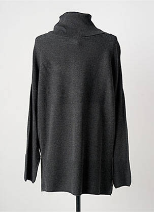 Pull col roulé tissage chiné manches longues gris MARBLE femme