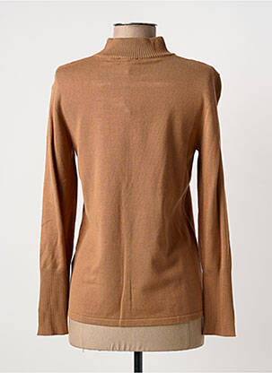 Pull coupe cintrée manches longues marron MARBLE femme