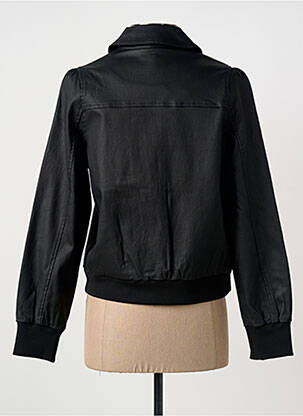 Veste simili cuir poches noir MARBLE femme