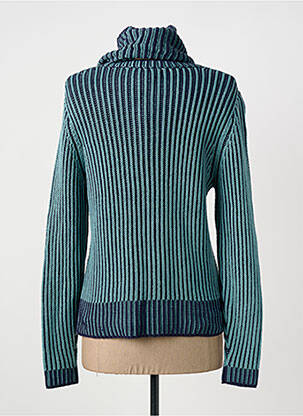 Pull stretch manches longues bleu MARBLE femme