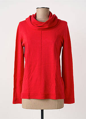 Pull col roulé coupe cintrée manches longues rouge BARBARA LEBEK femme