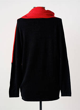 Pull col roulé coupe cintrée manches longues rouge MARBLE femme