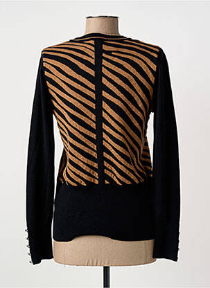 Pull stretch manches longues noir MARBLE femme