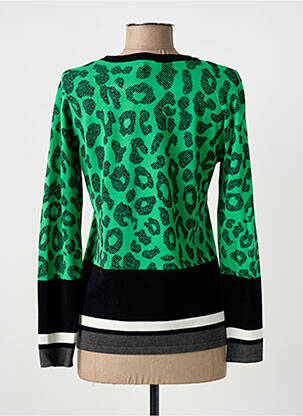 Pull coupe cintrée manches longues vert MARBLE femme