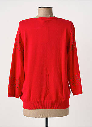 Pull stretch manches 3/4 rouge MARBLE femme