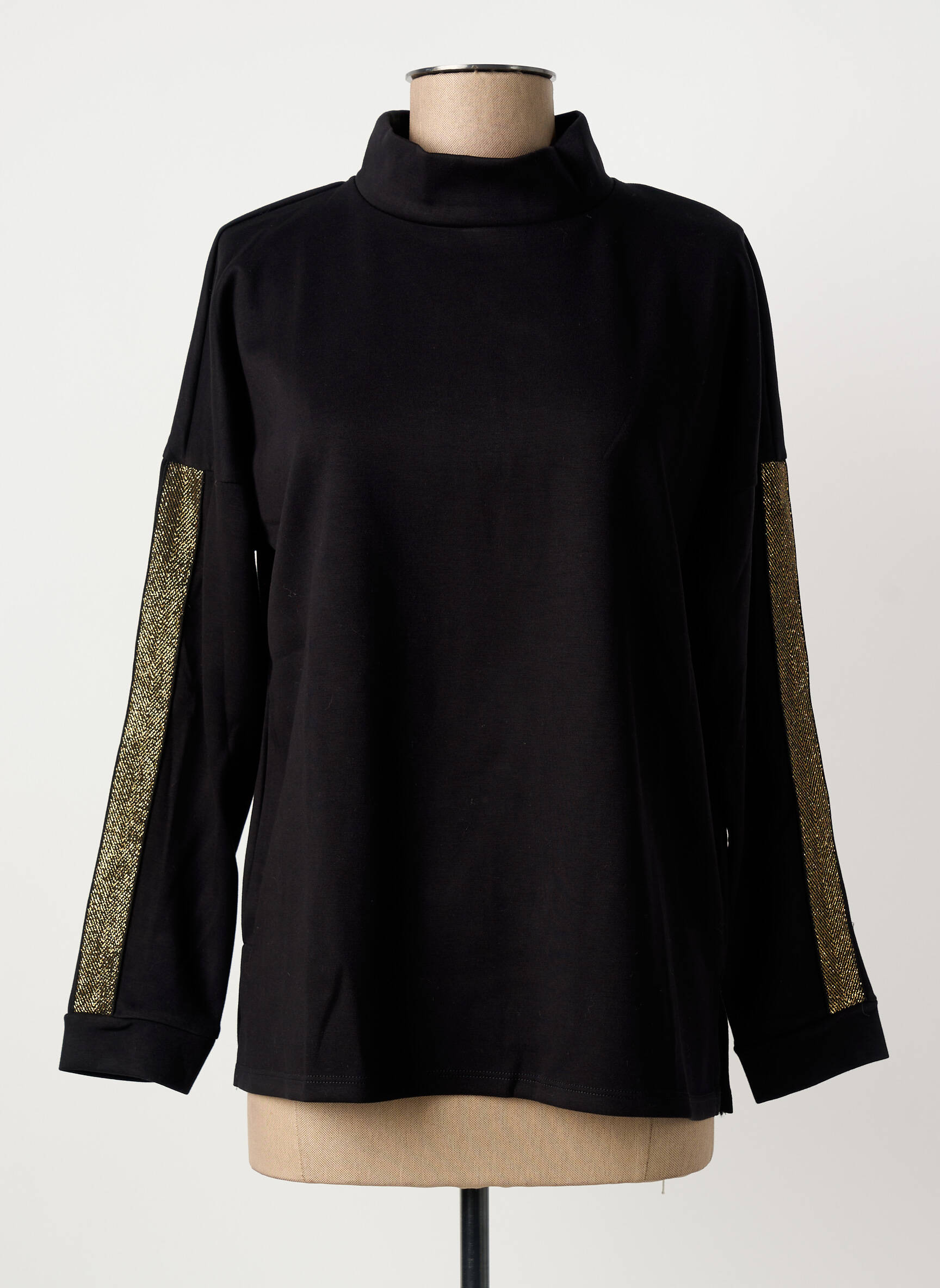 Top stretch manches longues noir TINTA STYLE femme