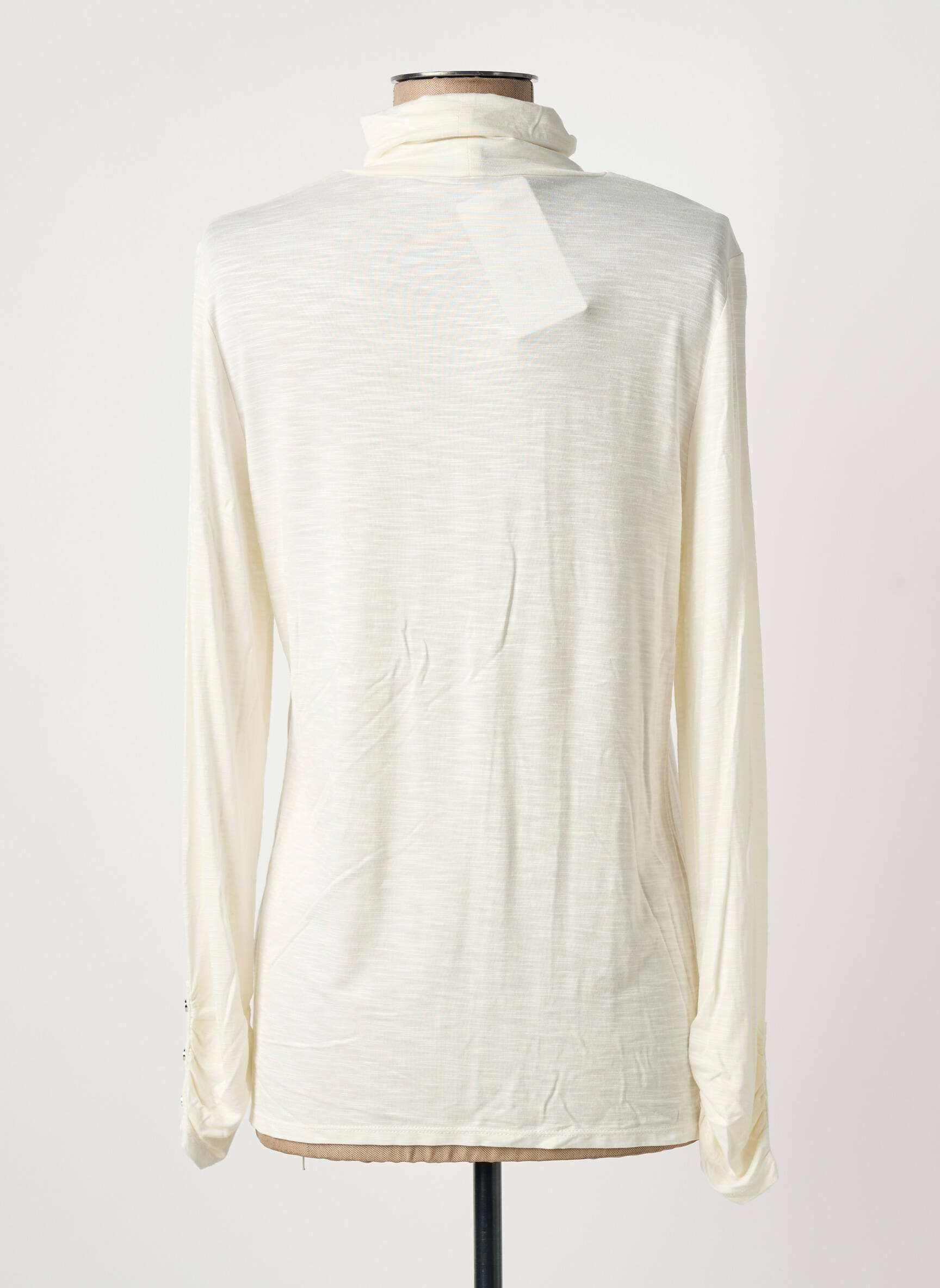 Sous-pull stretch manches longues beige MARBLE femme