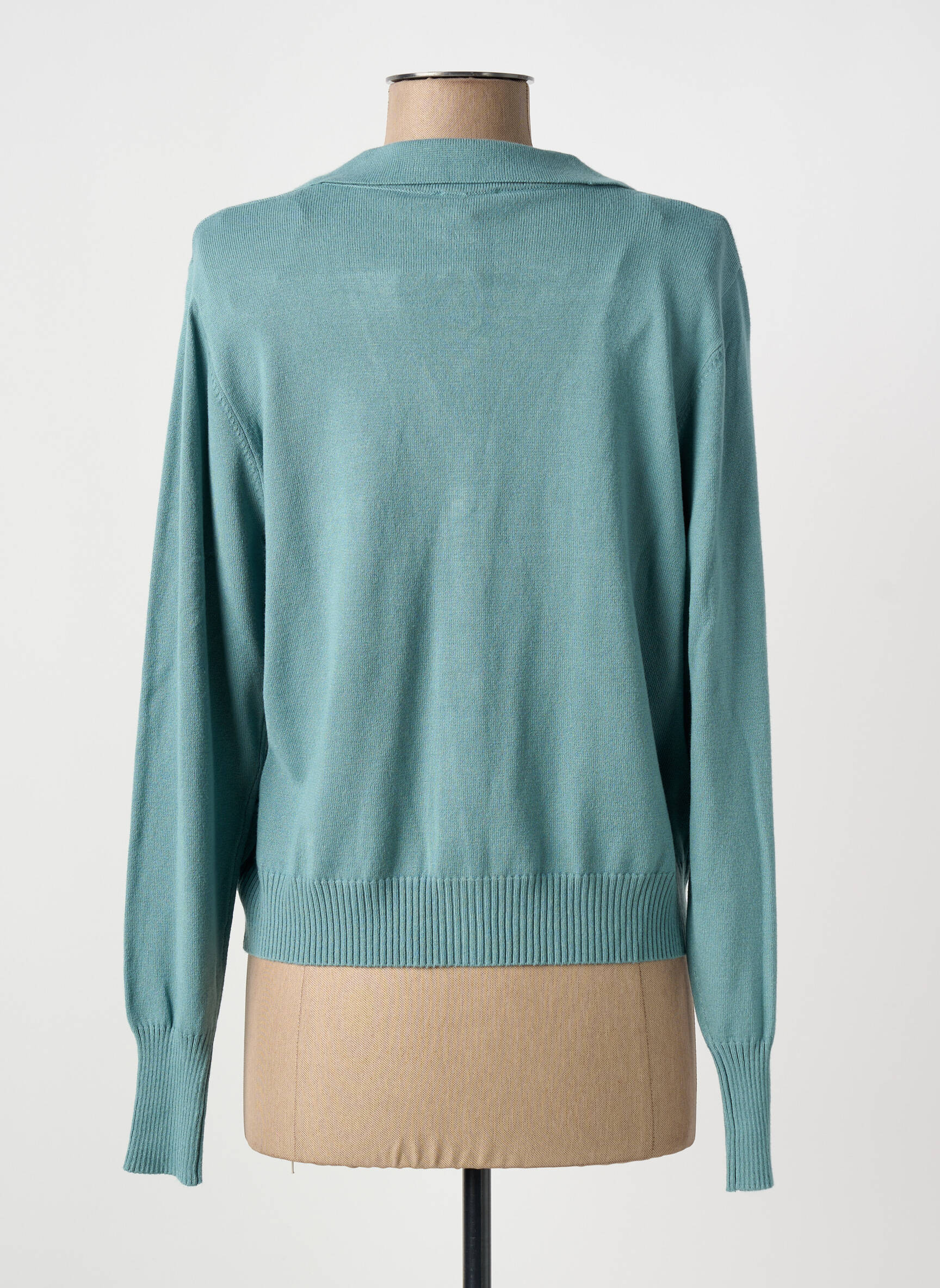 Gilet manches longues stretch vert MARBLE femme