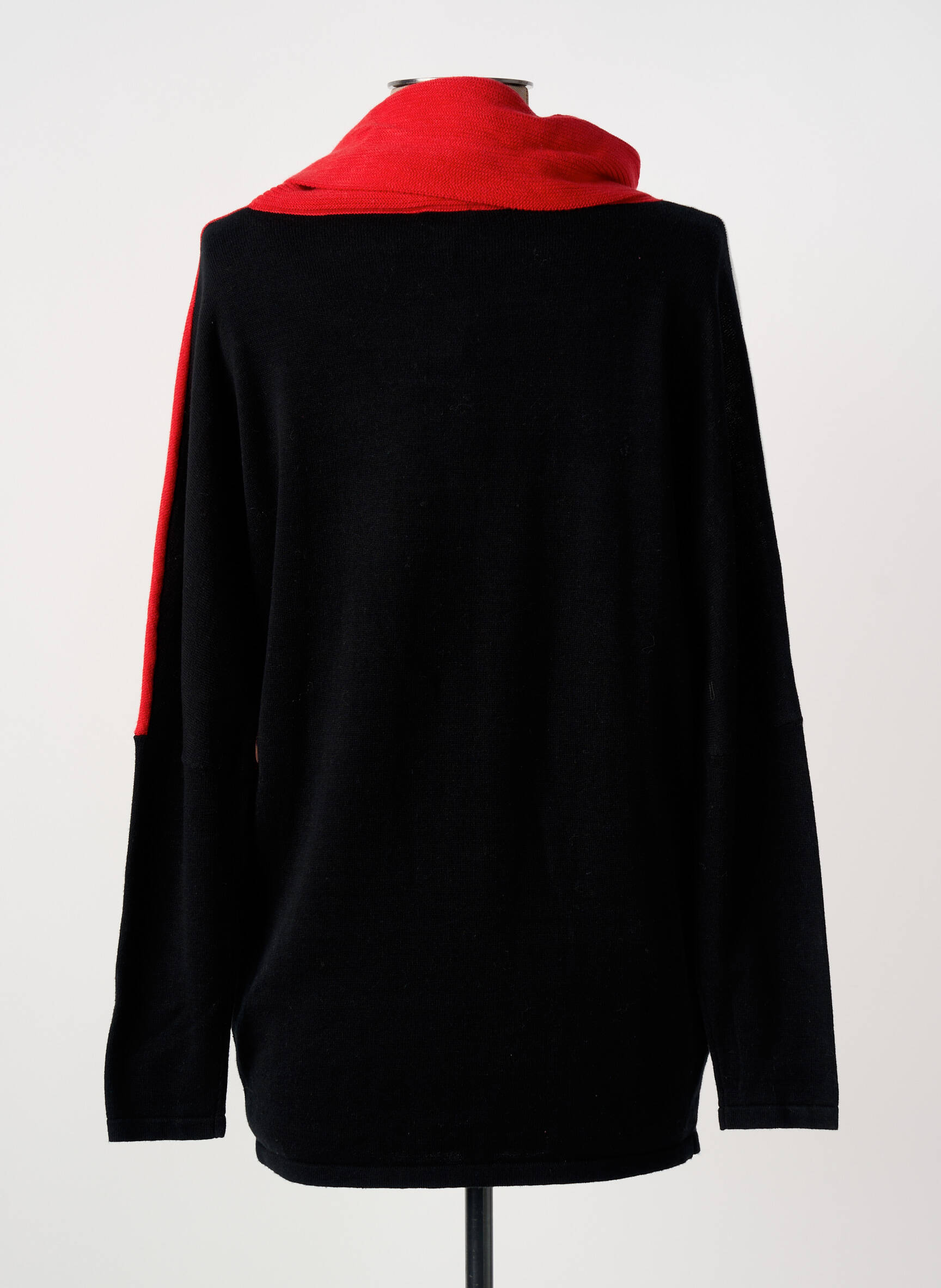 Pull col roulé coupe cintrée manches longues rouge MARBLE femme