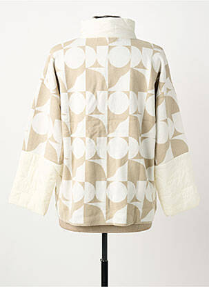 Veste casual coupe droite beige KALISSON femme