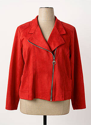 Veste casual tissage suedine orange OLIVER JUNG femme
