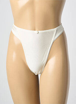 Tanga tissage satiné beige FANTASIE femme