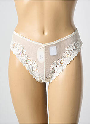 Tanga stretch beige ALNA LINGERIE femme