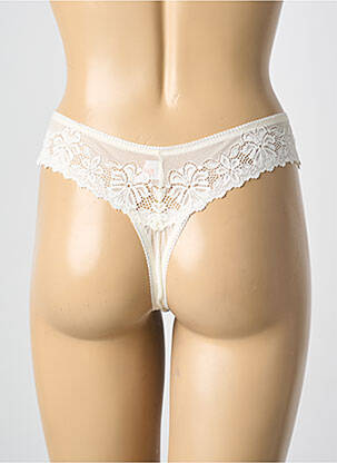 Tanga stretch beige ALNA LINGERIE femme