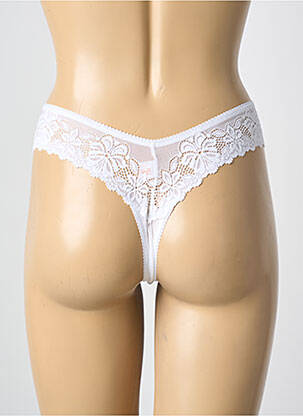 Tanga stretch blanc ALNA LINGERIE femme