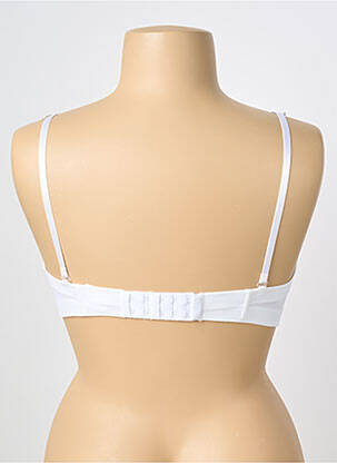 Soutien-gorge effet matière satinée haut soutien-gorge balconnet blanc ALNA LINGERIE femme