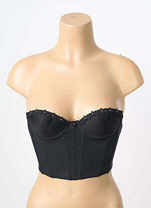 Corset haut soutien-gorge moulé noir LUNE DE MIEL femme