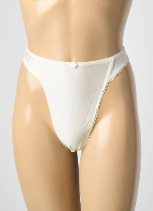 Tanga tissage satiné beige FANTASIE femme