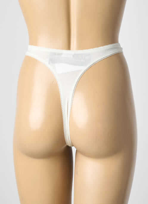 Tanga tissage satiné beige FANTASIE femme