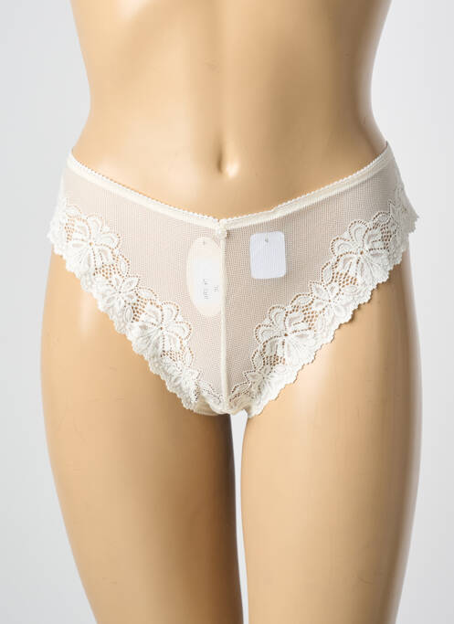 Tanga stretch beige ALNA LINGERIE femme