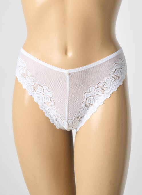 Tanga stretch blanc ALNA LINGERIE femme