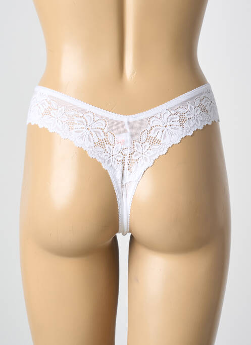 Tanga stretch blanc ALNA LINGERIE femme