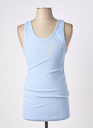 Débardeur tissage chiné sans manche bleu ARMOR LUX homme