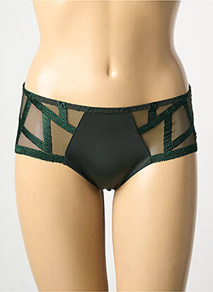 Shorty tissage satiné vert LOUISA BRACQ femme