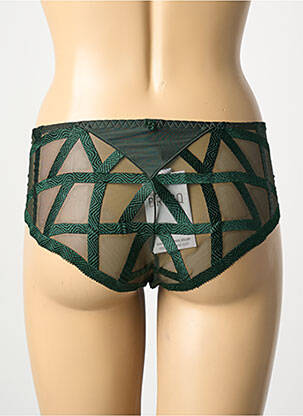 Shorty tissage satiné vert LOUISA BRACQ femme