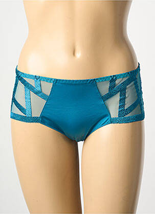 Shorty tissage satiné bleu LOUISA BRACQ femme