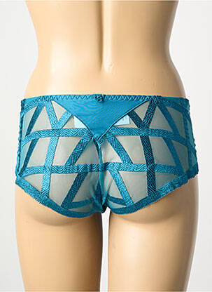 Shorty tissage satiné bleu LOUISA BRACQ femme