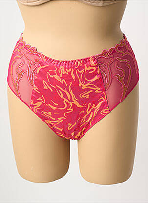 Culotte haute tissage satiné rose LOUISA BRACQ femme