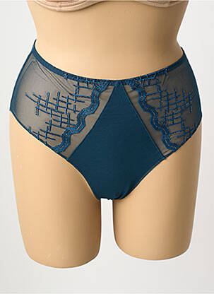 Culotte haute stretch bleu LOUISA BRACQ femme