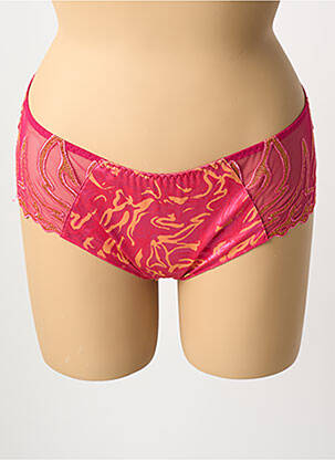 Culotte haute effet matière satinée rose LOUISA BRACQ femme