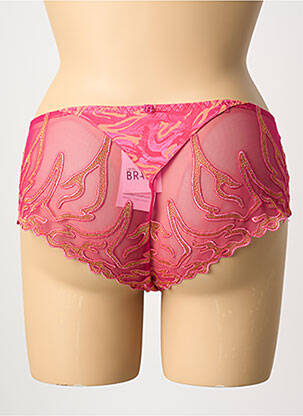 Culotte haute effet matière satinée rose LOUISA BRACQ femme