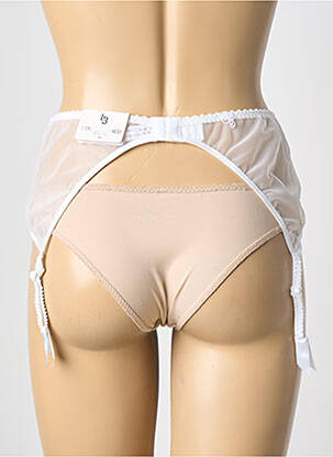 Guêpière/porte-jarretelle broderie blanc LOUISA BRACQ femme